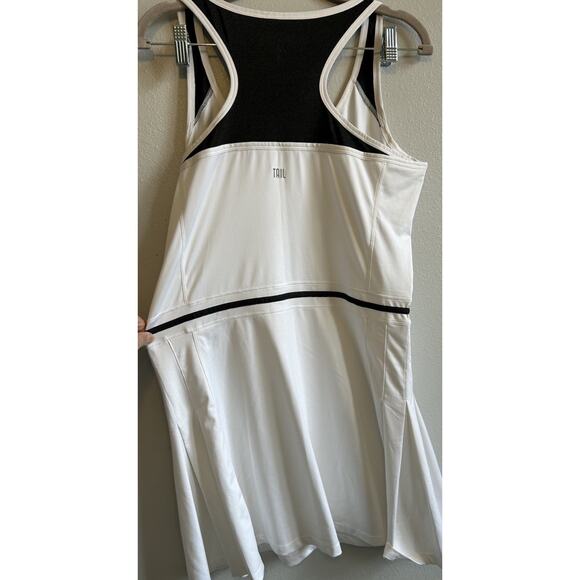 NEW White Tennis Dress Pleated Mini Sporty Golf Razor Back Preppy Active Comfy M - Picture 5 of 15
